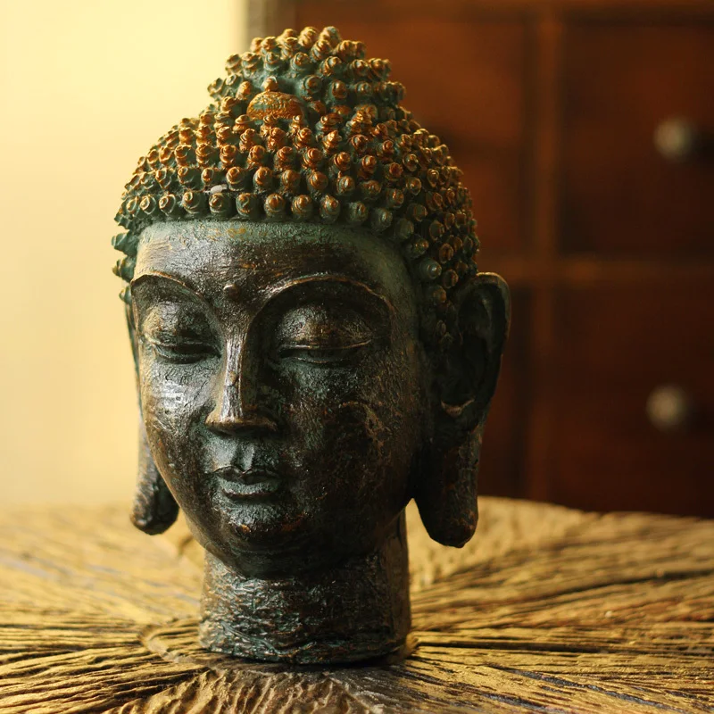 

The living room decoration crafts creative resin retro Home Furnishing Decor furnishings Shakya Mani Buddha head