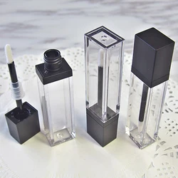 Tubos de brillo de labios vacíos líquidos de maquillaje cuadrados, contenedor de embalaje de cosméticos transparente de alta calidad, 7ml, 20 piezas por lote