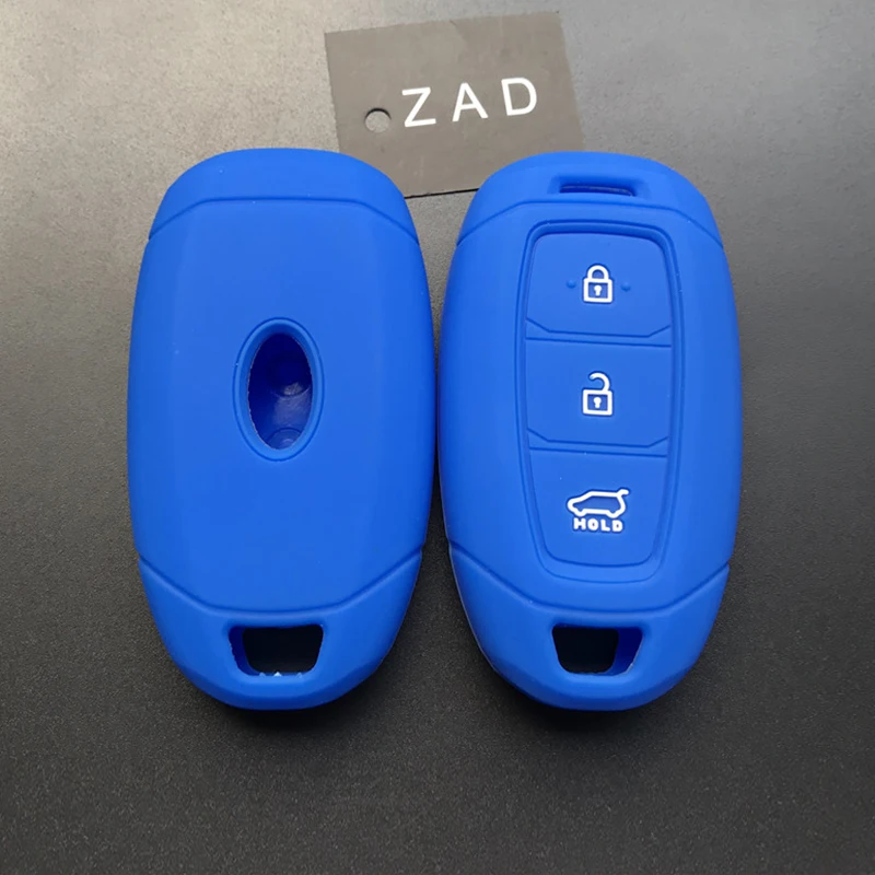 3 button silicone car key case cover for hyundai LA FESTA kona 2021 Creta 2 solaris i30 ix35 Azera ELANTRA GRANDEUR IG key