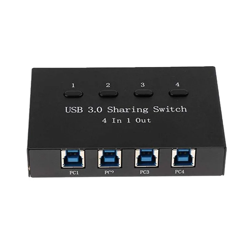 Imagem -04 - Portas Usb3.0 Interruptor Manuelle Compartilhamento Usb Switcher Adaptador Caixa Computador Teilen Usb Gert Hub Drucker Scanner 4