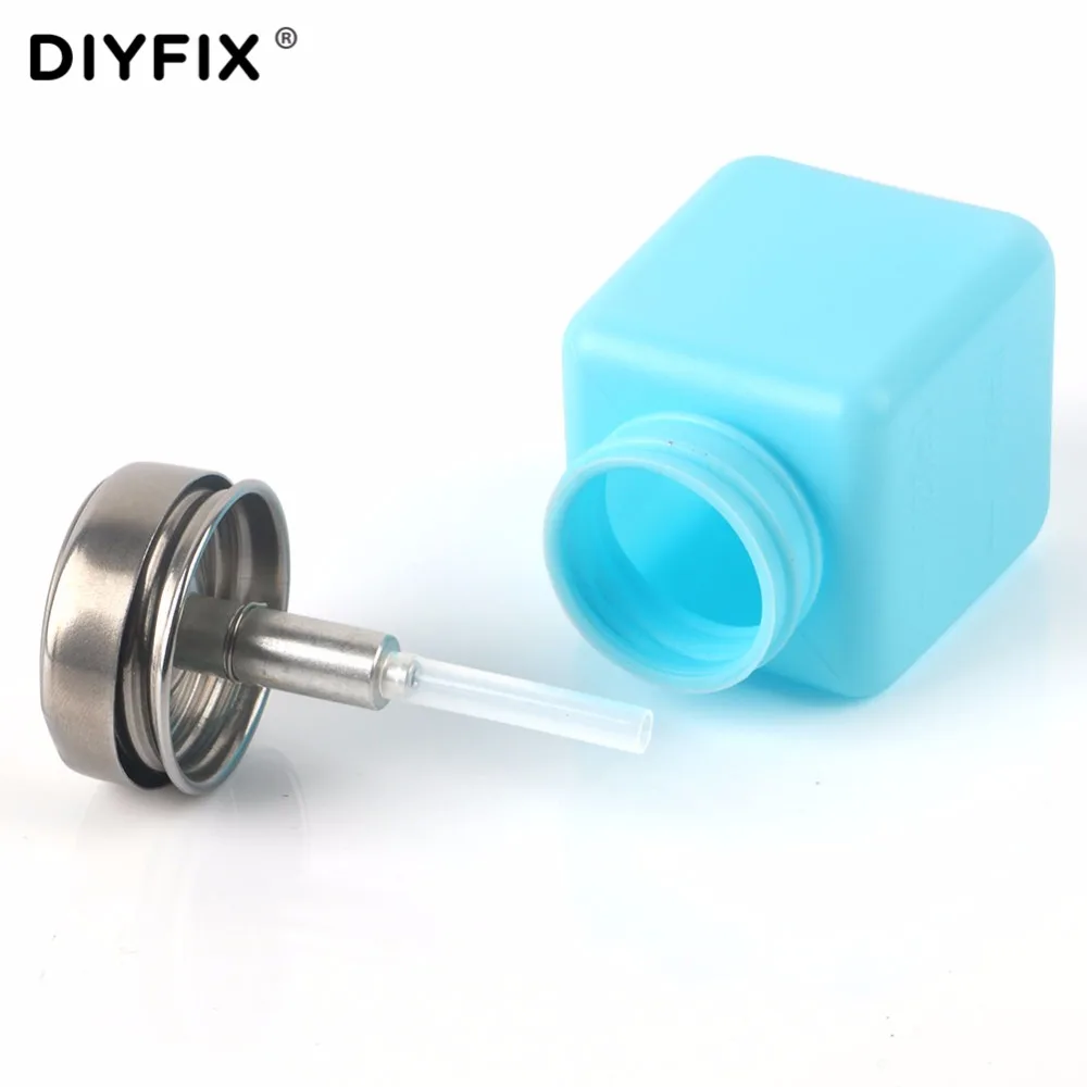 DIYFIX 120ML bottiglia per pressa per alcol liquido vuota rimozione residui di colla strumento pulito bottiglia per pompa Dispenser portatile