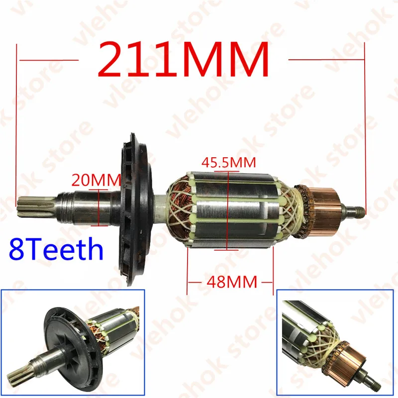 

AC 220V-240V Armature Rotor replace For BOSCH GBH7DE GBH7-45DE GBH 7-45DE GBH7-46DE GBH 7-46DE Rotary hammer Power Tool Accessor