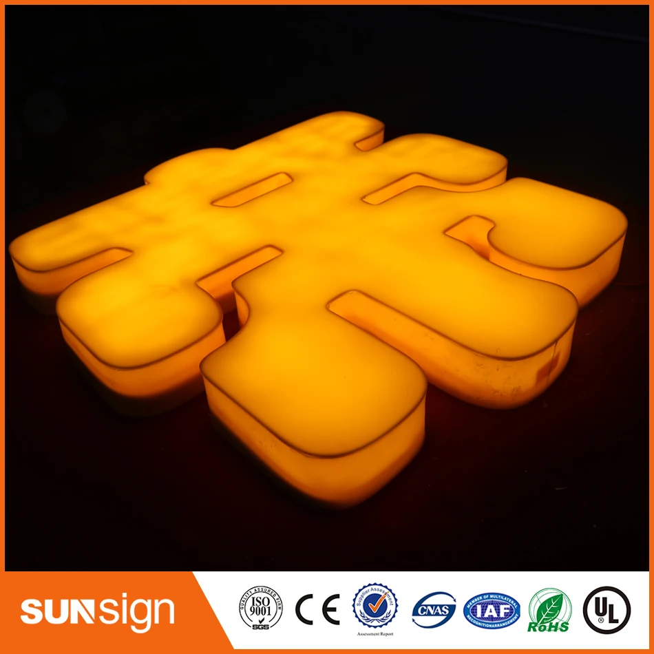 Hot jual 3D Backlit Lampu Akrilik Mini LED Channel Letter Sign