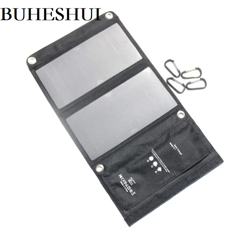 

BHUESHUI High Efficiency 18W 5V Sunpower Folding Solar Panel Charger Portable Dual USB Solar Charger Free Shipping