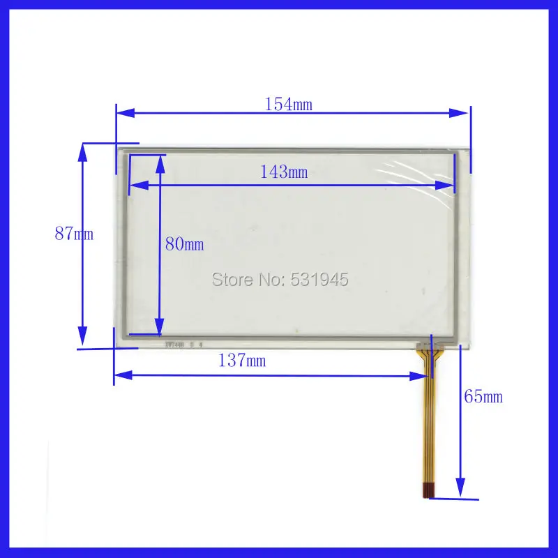 

ZhiYuSun 2PCS/Lot ZCR-1582R1 6.2inch 4-wire resistive touch panel for Car DVD, 155*88 GPS Navigator screen glass