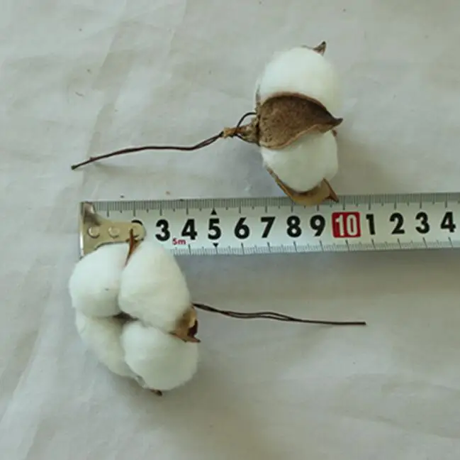 6PCS/Pack Natural Dried Cotton Flower Heads simulation flower DIY wedding decoration for home party office