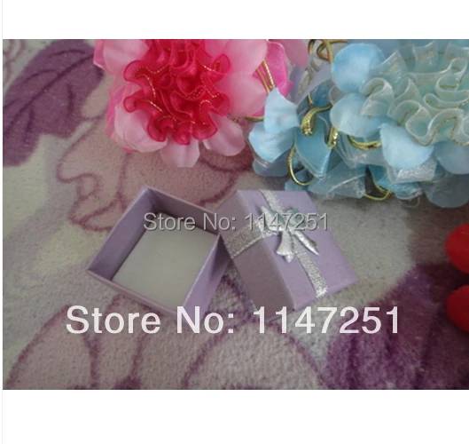 Wholesale 96pcs/lot Random Mixed Color Paper Jewelry Box Necklace Earrings Ring Box 4*4cm Jewelry Packaging Gift Box