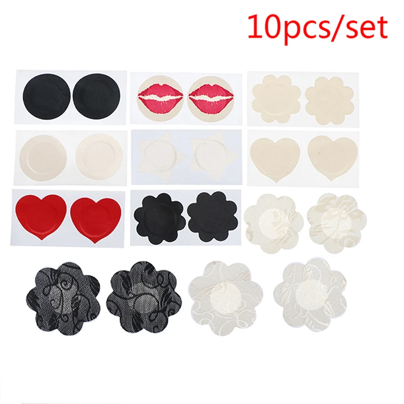 

5Pairs Disposable Soft Women's Nipple Covers Breast Petals Sexy Bra Chest Stickers Adhesivo Bra Nipple Cover Accessories