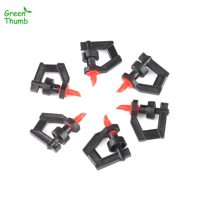 100pcs Threaded Interface Micro-Nozzle 360 Degree Rotating Sprinkler Micro Spray Drip Irrigation Gardening Accessories