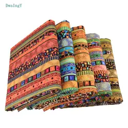 DwaIngY afryki drukowane tkaniny bawełniane, lniane dla majsterkowiczów, Patchwork szycia pikowania sukienka Sofa torba stół, tkaniny kurtyny