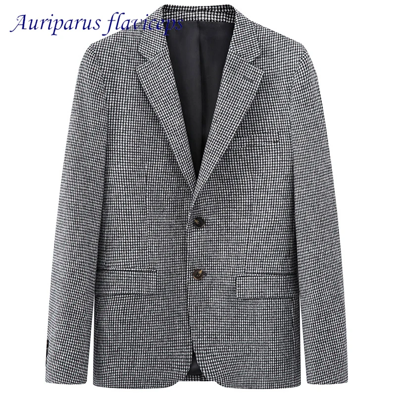 

Auriparus flaviceps Houndstooth Suit Jacket Groom Tuxedos Houndstooth Groomsman Suit Custom Made Man Suit 3 pieces Wedding