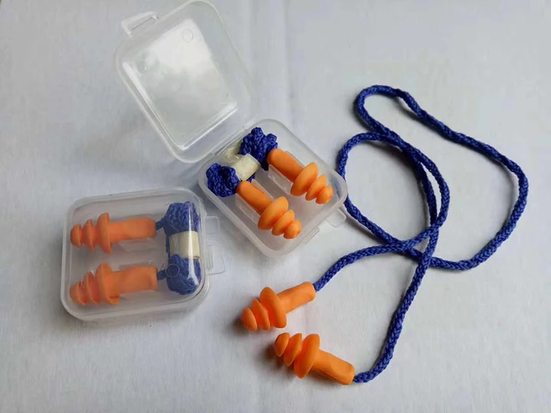 Sjl 1270 com fio tampões de ouvido 1 pacote de 8 caixas separadas encaixotado earplug 29db árvore de natal prevenção ruído à prova dwaterproof água tampões