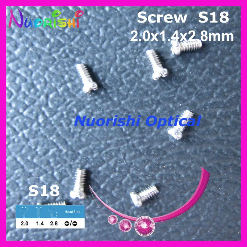 

S18 2.0x1.4x2.8mm 10000pcs Sunglass Eyewear Eyegalss Glasses Spectacle Repairing Mini Screws Head in - or + Type Free Shipping