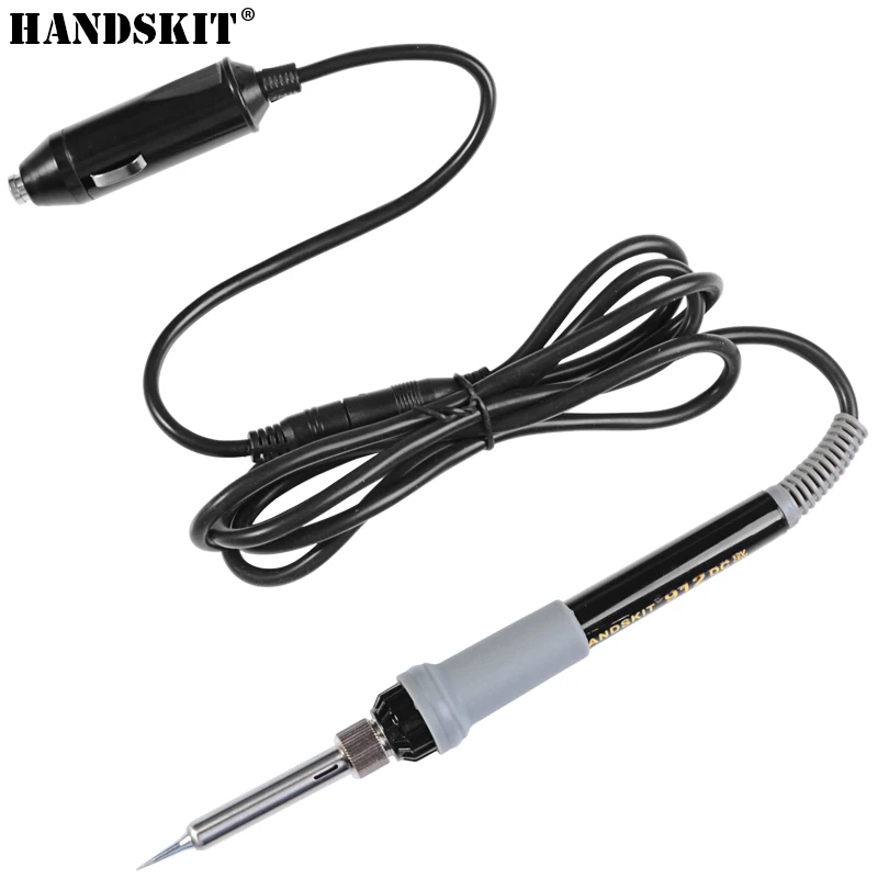35W Car Soldering Iron Kit With DC Power Clips Cigarette Lighter Cable M900 Tip Bakelite Bracket For Electronic Repair