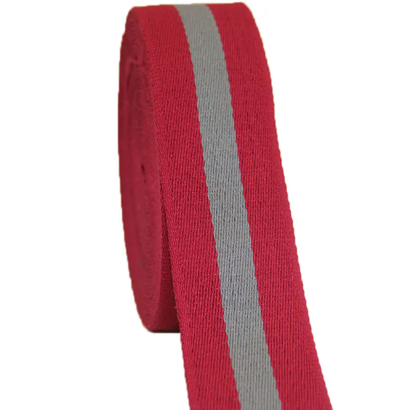 

Cotton Webbing 2 Inch Wide 50MM High Quality Wholesale Twill Tape Red/Grey Color 50 Yards