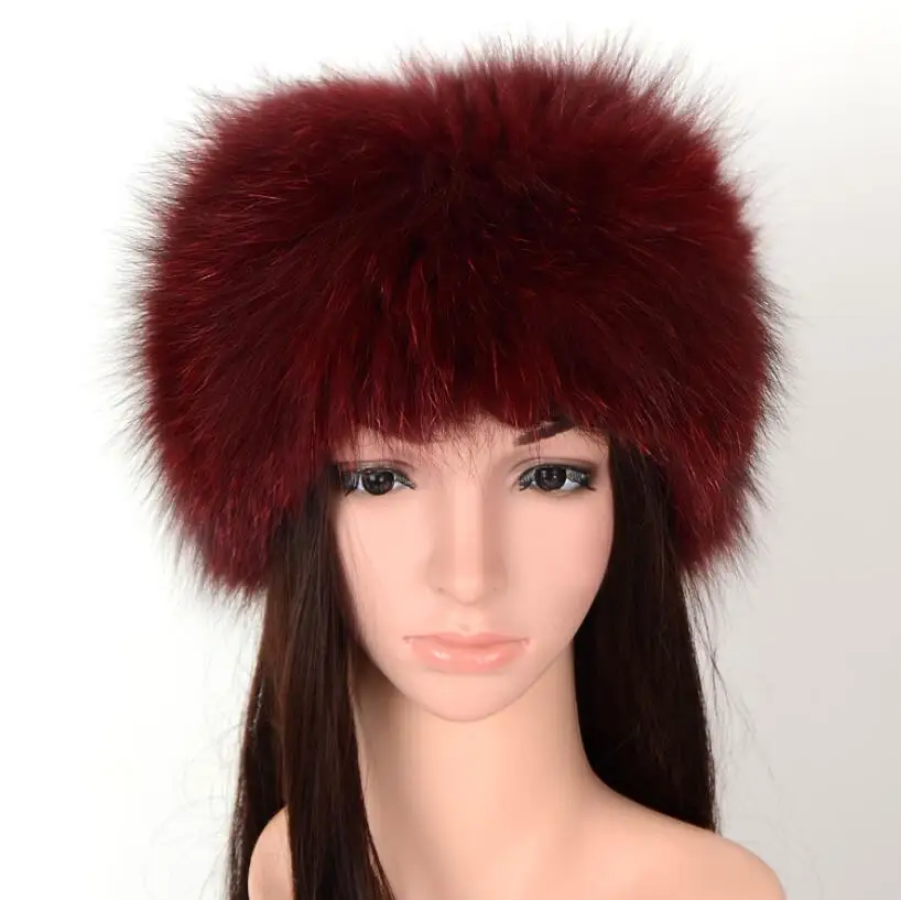 Real fox fur headbands women ladies hat with fur winter fur hats female fur scarves 10 colors  S220