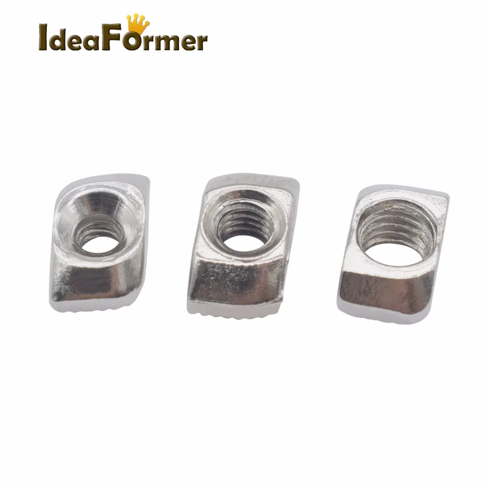 25/50pcs M3 M4 M5 2020  T Slot Hammer Aluminum Nickel Plated Carbon Steel Connector Profile Accessories Carbon Steel Connector