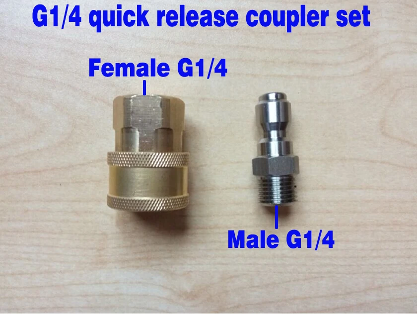 High quality  G1/4 quick release coupler chuck adaptor  with male connector  for car washer gun hose