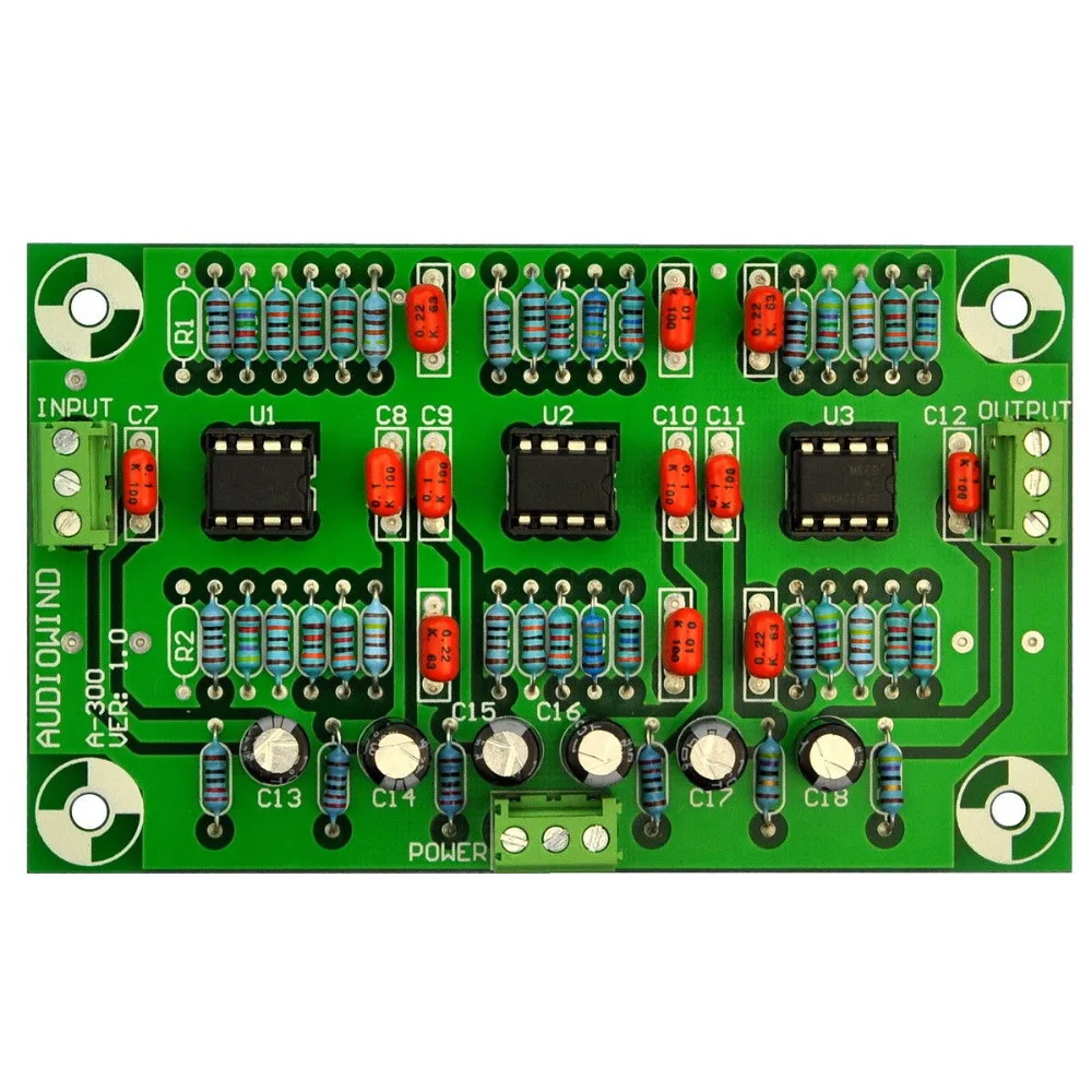 Stereo Phono RIAA Preamplifier Preamp Module Board (LM833-N, for MM Pickup)