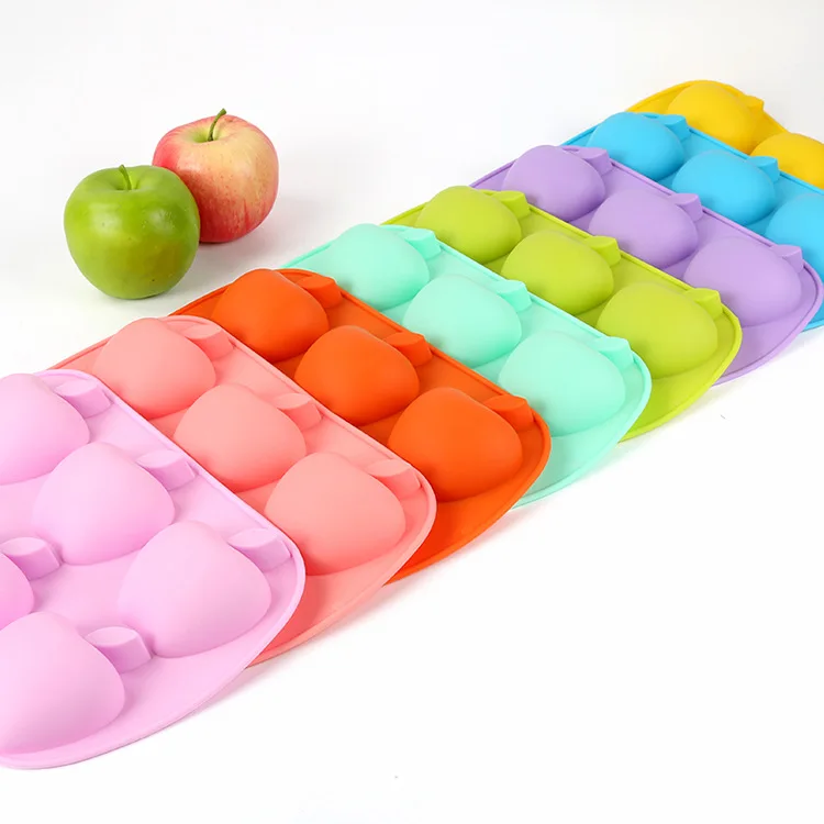 Baking Accessories Kitchen Bakeware Supplies Apple Ice Cube Silicone Mould Cake Molds Decorative Confeitaria Bolo E386