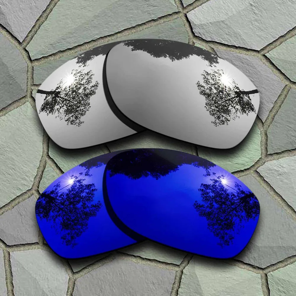 

Chrome&Violet Blue Sunglasses Polarized Replacement Lenses for Oakley Pit Bull