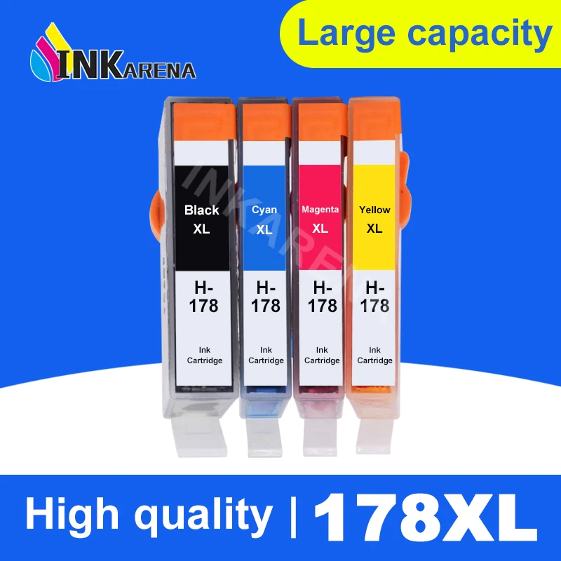 INKARENA-Reemplazo de cartucho de tinta para impresora HP, recambio de tinta Compatible con Photosmart 178 XL, 7515, 5515, B109a, B209, B210, 3070A,