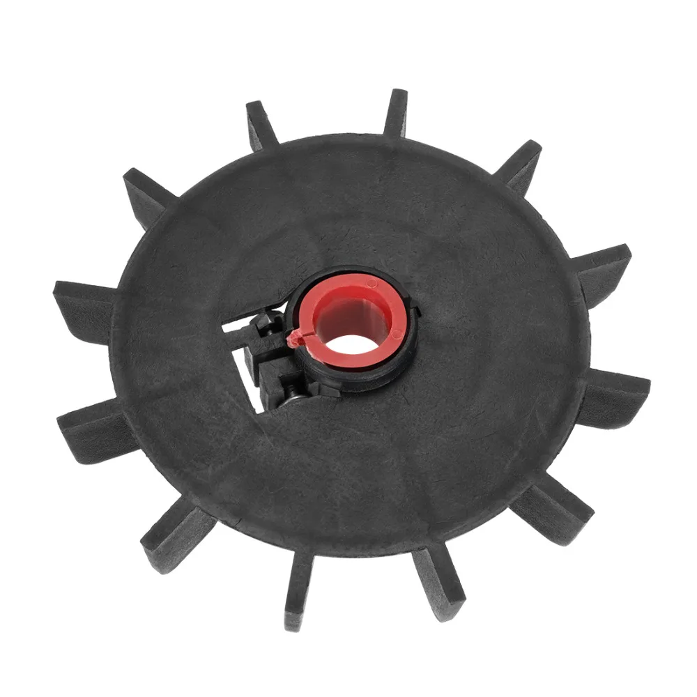 Uxcell 1Pcs 100x12mm/116x14mm/142x18mm White/Black Plastic Round Shaft Replacement 12 Impeller Motor Cooling Fan Vane