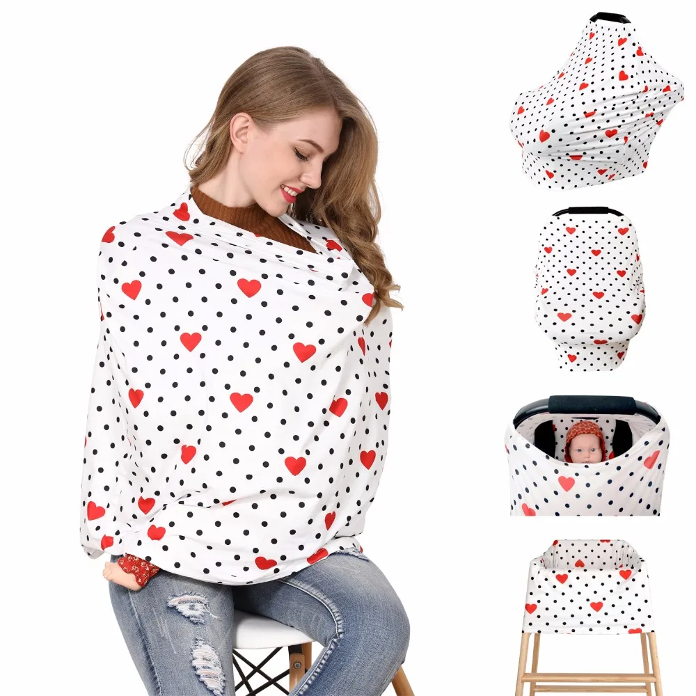 Breast Feeding Cover Soft Infant Breathable Shawl Nursing Cover Comfortable Shopping Cart Cover High Chair Cover