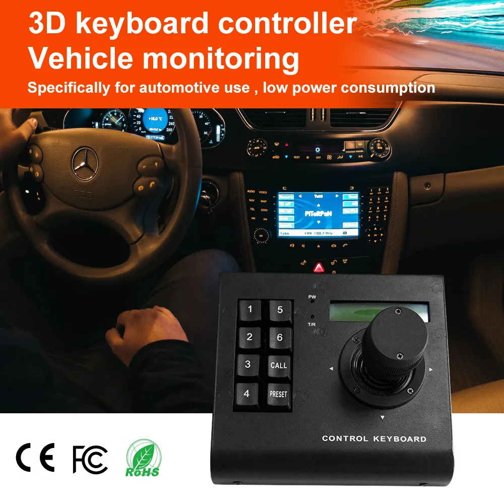 Anxinshi 3-Axis 3D Mini Joystick Keyboard Controller RS485 Pan Tilt Zoom Control Car PTZ CCTV Camera Surveillance DVR etc.
