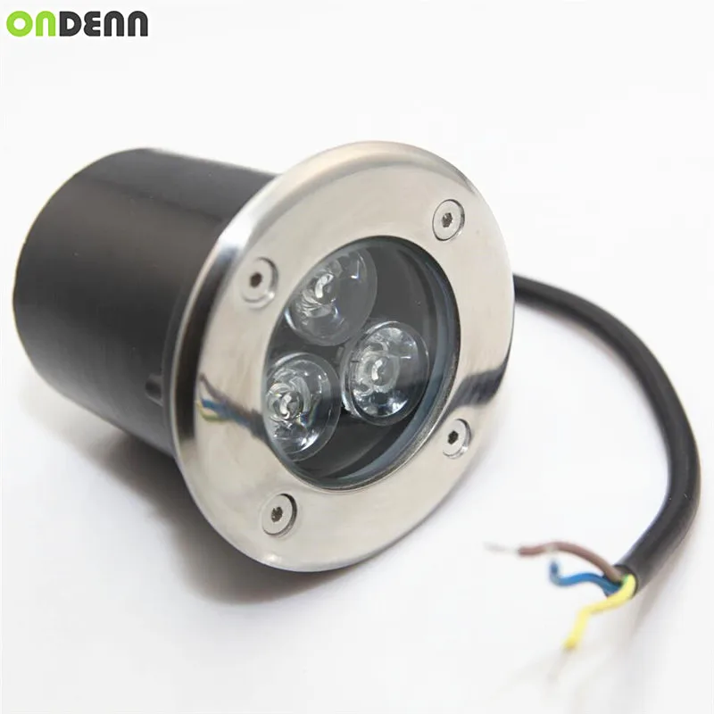 IP68 9W LED Underground Light 3000K 6000K 3X3W LED Buried Light Outdoor recessed Garden Lamp DHL/UPS Free Shipping