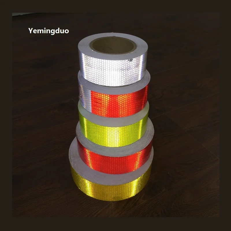 Self-adhesive Reflective Safety Warning Tape for Road Traffic Construction Site, Wall Floor PVC Sticker