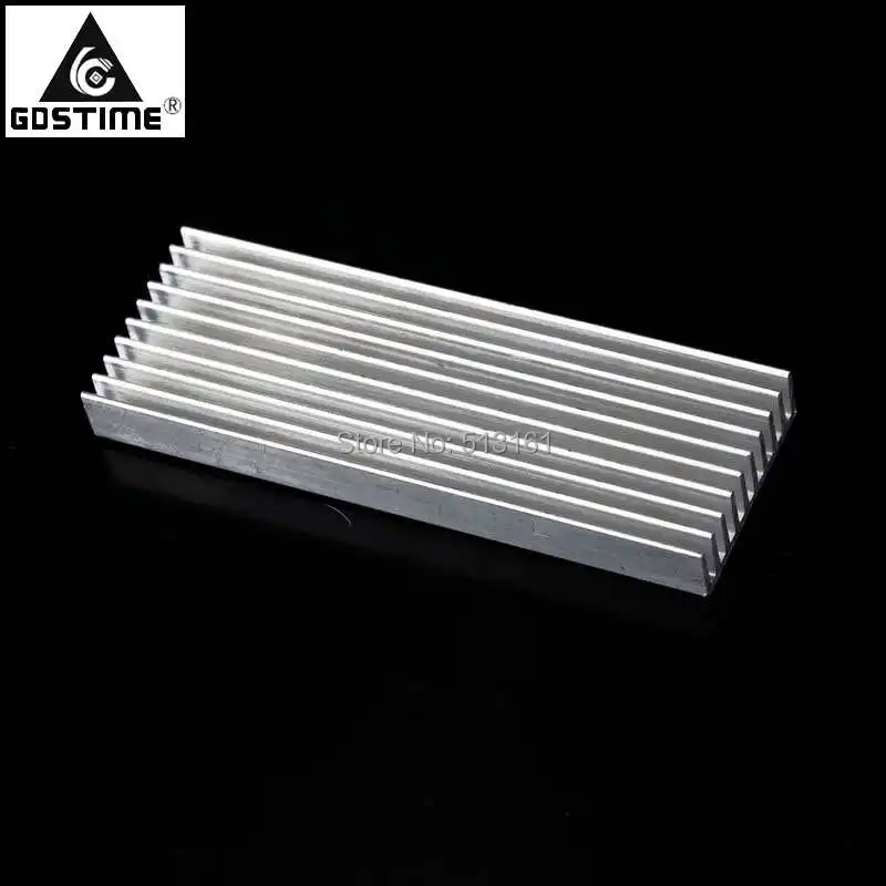 2PCS Gdstime 100x35x10mm Radiator Heatsink Aluminum Sink Cooling Cooler Fit Transistor IC Module