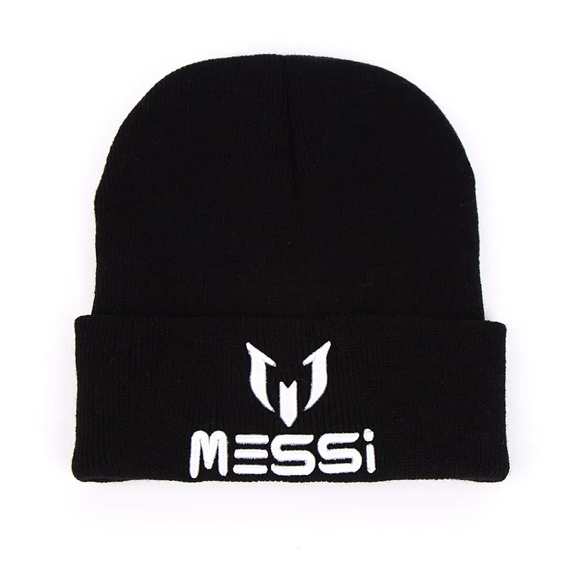 2024  New Soccer Messi Fans Hat women Men Skullies Black Gray Women Beanie Whiter Hats Beanies Warm Knitted Hat Wool Cap Gorros