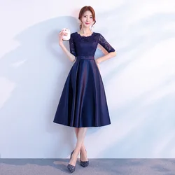 eastical Sexy Lace Sleeve Female Improved Cheongsam Elegant Chinese Style Dress Oversize XXXL Novelty O-Neck Qipao Vestidos