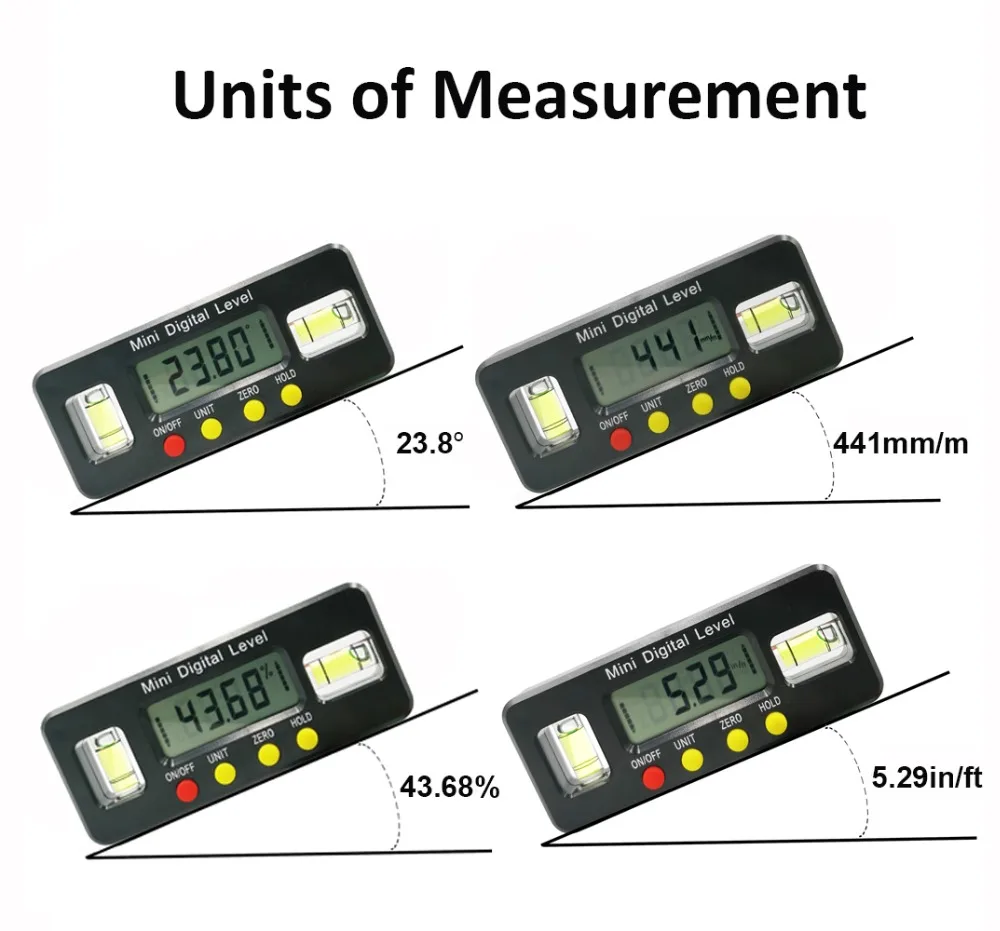 100mm  digital protractor Angle Finder inclinometer electronic level box with magnetics angle measuring carpenter tool