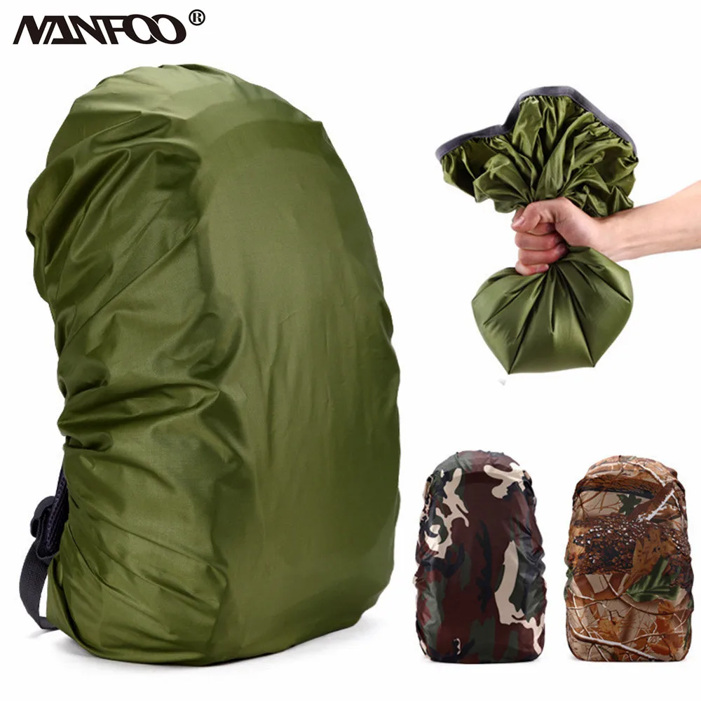 Outdoor Hiking Camping Backpack Raincover Waterproof  Backpack Cover 35L 45L Army Green Camo Nylon Sport Bag Portable Cover