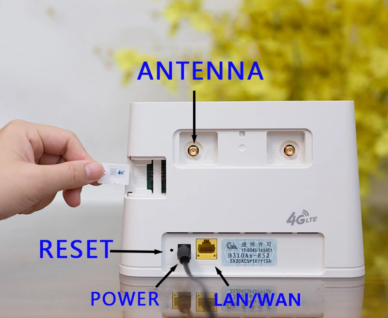 Huawei b310as-852 4G Lte Router B310 Lan Car Hotspot 150Mbps 4G LTE CPE WIFI ROUTER Modem with 2pcs antennas