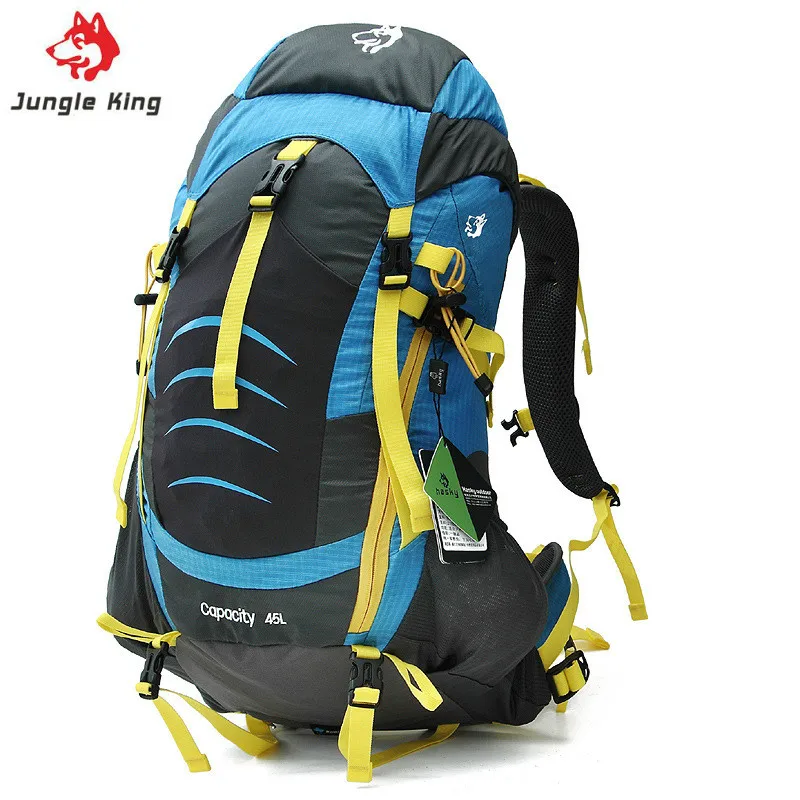 Jungle King-Professional Mountaineering Bag, Waterproof, Anti-tear, Sports Backpack, Hiking Bag, Outdoor Camping, 45L, New, 2017