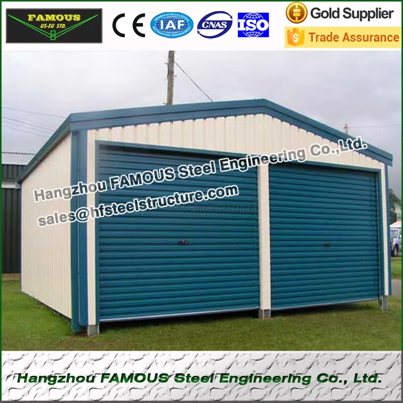 Pre-engineered light steel structure garage for barn storage with 10m*18m*4m