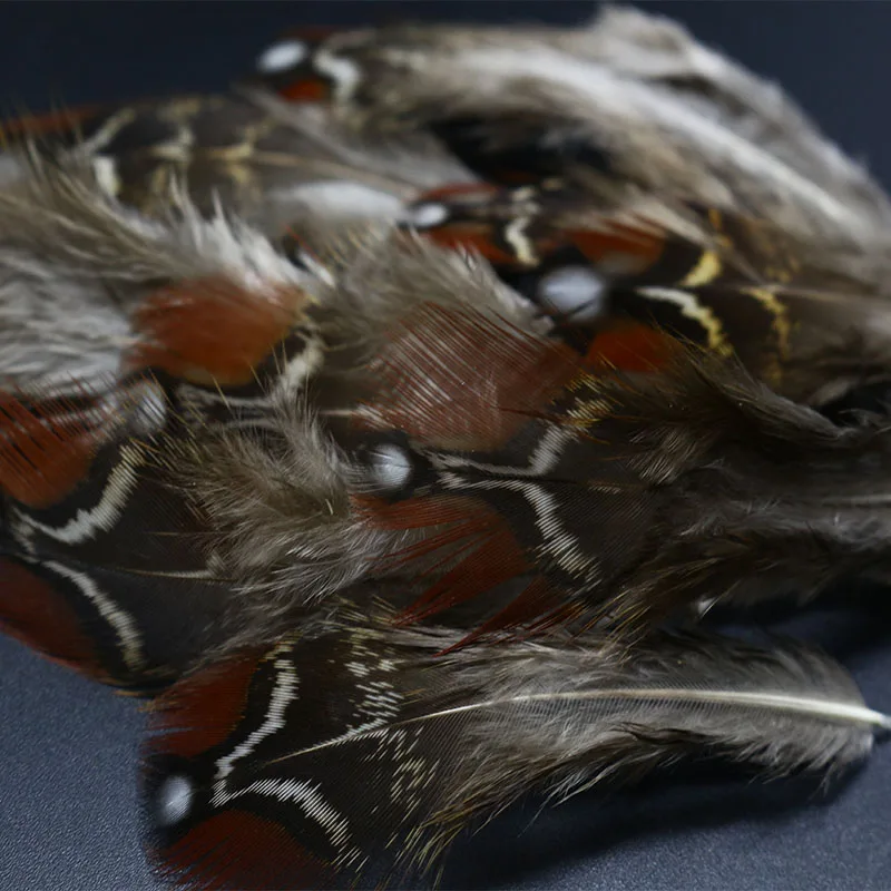 30pcs natural ringneck pheasant saddle tippets &body feathers assorted wild pheasant tippet selected feather fly tying materials