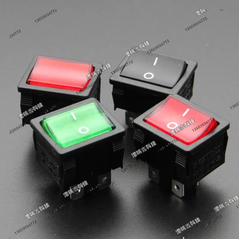 

[SA]Power switch Taiwan New SCI -way rocker switch legs in black square Rocker Switch R13-33A 4P2T--50pcs/lot