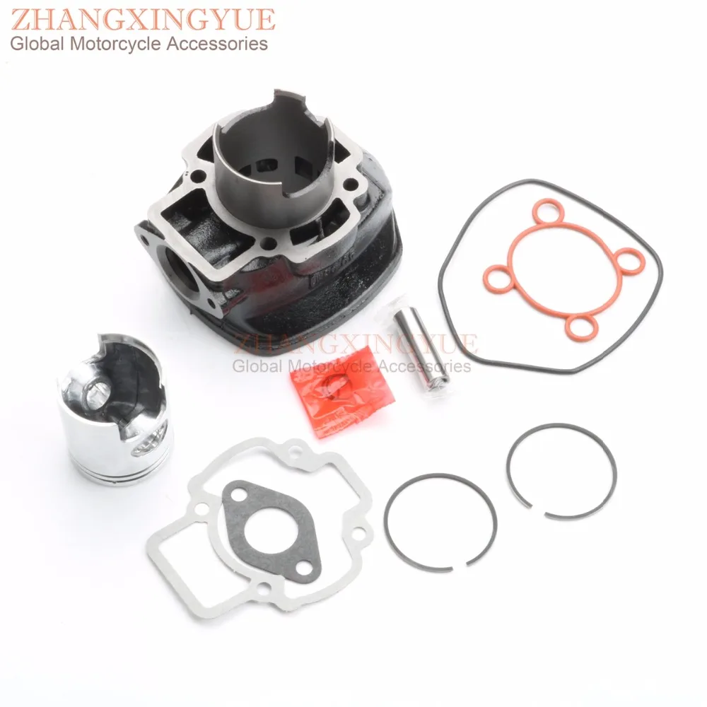 70cc Big Bore Cylinder Barrel Kit & Piston Kit & Block Gasket for DERBI Gp1 Eu 2 Gp1 Open Eu 2 Gp1 Race Eu 2 50cc 830656/833598