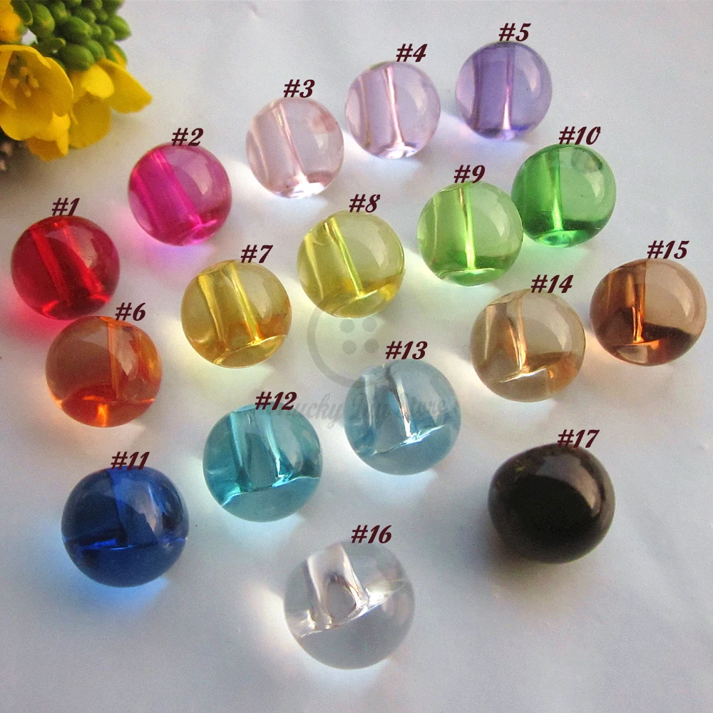 50pcs 10mm 17 colors Crystal ball sewing buttons colorful acrylic ball decorative buttons Jewelry wedding diy craft materials