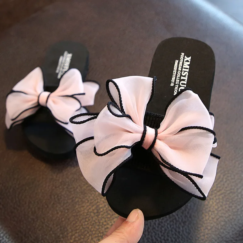 Summer new non-slip children's flip-flops girls fashion beach shoes pinch sandals female flowers slippers women wear