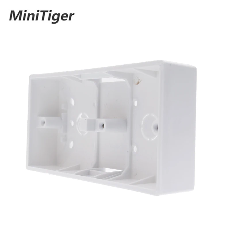 Minitiger-caja de montaje externa de 172mm x 86mm x 33mm para interruptores o enchufes de doble toque tipo 86, aplicable para cualquier posición de