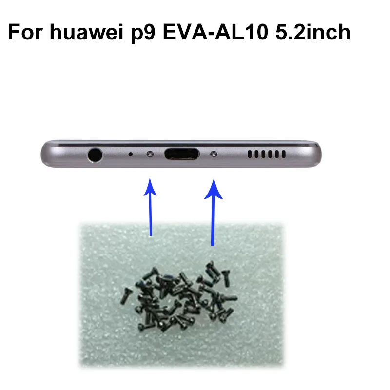 2pcs For Huawei P 9 EVA-AL00/EVA-AL10/EVA-TL00 Buttom Dock Screws Housing Screw nail tack For Huawei P9 P 9 Screw nail