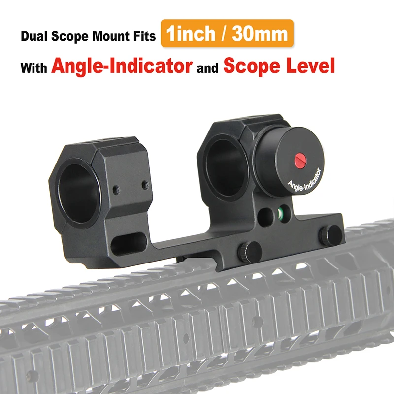 E.T Dragon tactical 30mm / 25.4mm Dual Ring Rifle Scope Mount Quick Detach Angle Indicator FOR Picatinny Rail 21.2mm GZ24-0219