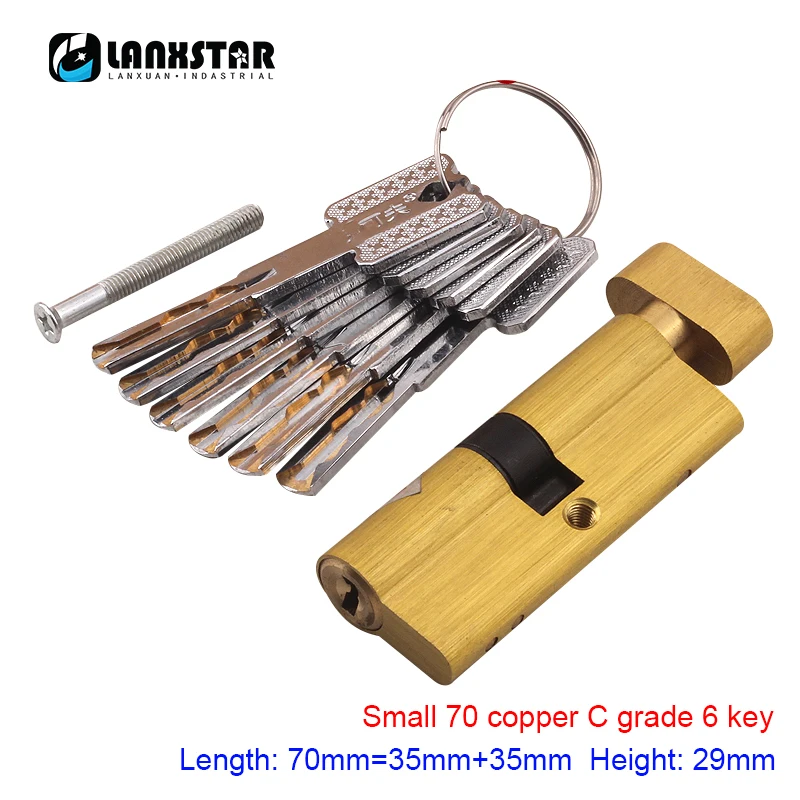 All Copper Large 70 Knob Small 70 Single Open C-class Blade Lock Core Universal Security Door Super B-class C-class Locks Core