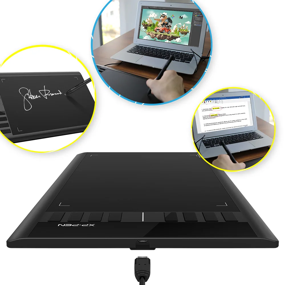 XPPen Star03 V2 Digital Drawing Tablet 10*6 Inch Graphics Tablet with 8 Express Keys 8192 Pressure Levels for Windows Mac