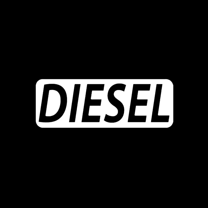 YJZT 12.7CM*4.5CM Fashion DIESEL Fuel Only Vinyl Decor Car Sticker Decals Black/Silver C11-0617